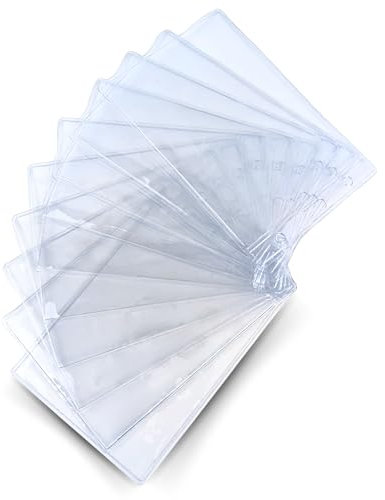 Schutz und Ausweishülle DIN A6 (105 x 148 mm Dokumente), vertikal tragbar, transparent - twist4® - Schnell & in TOP Qualität (25 Stück, Hochformat)