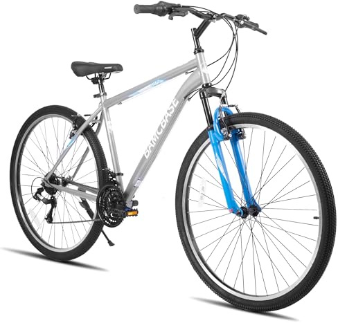 HILAND Bici Mountain per Adulti 27,5”, 21 Velocità, Bicicletta da Città e Tempo Libero per Uomo e Donna, Freni V-Brake, Grigio