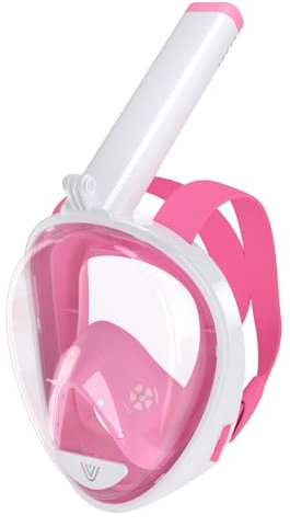 Vitare Maschera da Snorkeling per Adulti e Bambini, Maschera Subacquea Integrale Tecnologia Antiappannamento, Maschera da Mare con Supporto per Fotocamera, Maschera da Sub per Immersioni