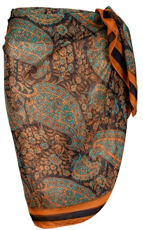 CHIC DIARY Weicher Dünner Strand Sarong Pareo Strandtuch großes Wickeltuch Bikini Cover-Up Sommer Strandkleid Damen