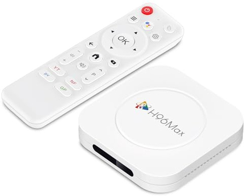LEFFOT M1 Plus 4K Ultra HD Android 14.0 TV Box 2025, 4GB RAM + 32GB ROM, 4K IP-TV Box Android TV per lo Streaming, Supporto Controllo Vocale, 2.4G e 5G WiFi 6, BT 5.4, HDR10, RK3528 Quad-Core A53 CPU