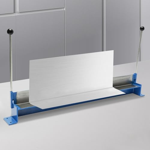 Gdetnysty Máquina dobladora de chapa de 0 a 90°, banco doblador manual, herramienta de doblado de chapa, banco de metal con agujeros preperforados, 110 cm para acero al carbono, etc