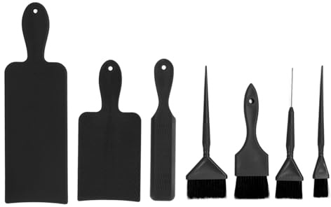 Omquot Balayage Highlighting Board Professionell Hårfärgningsset för Frisörsalongsfärg Applicering 7st Kit (Svart)