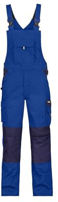 DASSY® Versailles Zweifarbige Arbeitslatzhose mit Kniepolstertaschen - Größe 54 - KORNBLAU/DUNKELBLAU