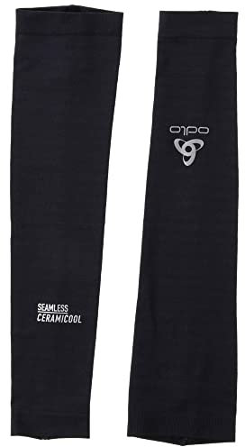 ODLO Armstulpen Herren Damen Ceramicool Light I Sport Arm Sleeves Sommer, Schwarz