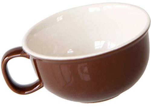 Backbayia 330ml Ceramic Coffee Cup/Tea Cup Beer Tankard for Wine Champagne Drink Fresh brown