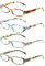 COJWIS 4 Pack Lesebrille Damen Brille Federscharnier Stilvolle Vielfarbig Leser HD Klare Linse für Frauen (4 Farbe Mischen, 2.75, multiplier_x)