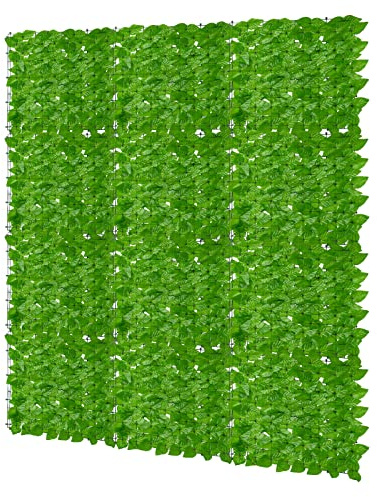 Sonnewelt Konstgjord murgröna/äppelblad/häck, insynsskydd på rulle, 100 x 300 cm, murgröna-blad är perfekta för uteplatser utomhus