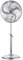 Senelux 16 Inch Metal Pedestal Floor Fan, Chrome Standing Fan with 5 Blades, Oscillating Function, 3 Speed Settings, Adjustable Height, Silent Operation, 50W Ideal for Home Office Gym