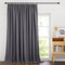 PONY DANCE Wohnzimmer Vorhänge mit Kräuselband für Schiene Extra Breite Gardine Blickdicht 1er Set H 245 x B 200 cm Verdunklungsvorhänge Grau Thermogardine Wärmeisolierend Blackout Curtains