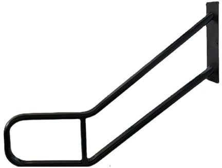 Pasamanos curvos, pasamanos de montaje en pared con acabado negro mate, barras de seguridad for barandillas de escalera con barra transversal antideslizante, for garaje, jardín, porche