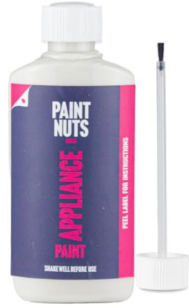 Paintnuts 50ml Appliance Touch-Up Paint for Kitchen & Bathroom – Quick Drying Repair Bottle & Brush – Ideal for Radiators, Showers, Fridges, Ovens, Sinks, Chips & Scratches - Cream - Satin