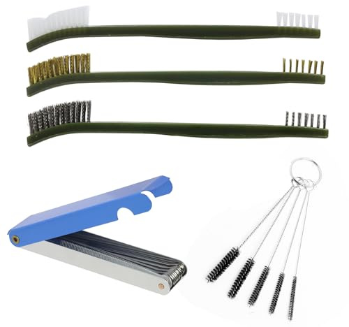 FunWorth Carburetor Cleaning Kit, 26 Cleaning Threads, 5 Cleaning Needles, 3 Double-Sided Polishing Brushes, Car Tool Kit, Soldering Iron, Carbon Dirt Remover