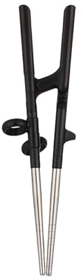 Edison Friends Training Chopsticks for Adults Stainless Right Handed, Beginner Chopsticks, Chopsticks for Beginners, Trainer Chopsticks, Easy Chopsticks, Practice Chopsticks, Made in Korea