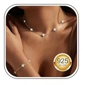 Diamday Collier Argent Sterling 925 pour Femmes Collier Bracelet Or Argent Parure Bijoux Femme Réglable Délicats Zircon Cubique Chaîne Collier Bracelets Ensemble Mariées Mariage Bijoux Femme