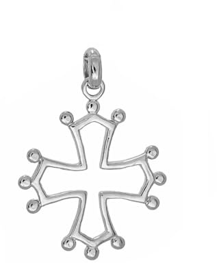 ASCALIDO pendentif croix occitane | en argent 925 massif véritable | pendentif homme femme vendu seul