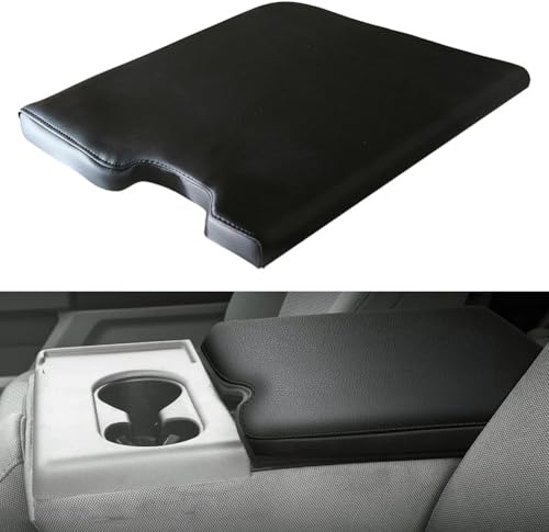NiuLumea Housse d'accoudoir de voiture pour console modèles 2015-2023, en cuir noir, protège de l'usure et des déversements
