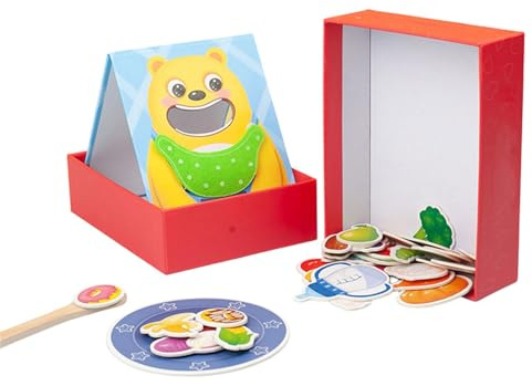CAZSTYK Interactive Bear Feeding Pretend Play Toy with Food Props for Kids Role Playing Parent Child Educational Learning Game Pretend Play Feeding Bear Toy