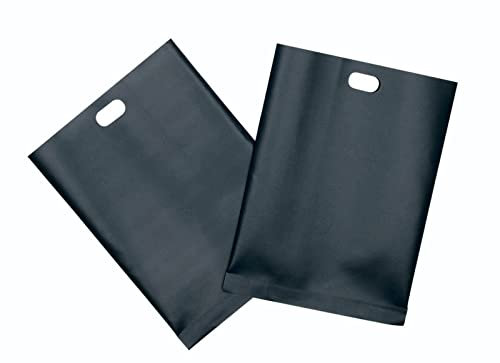 KitchenCraft – Juego de 2 Bolsas Reutilizables para Sándwiches, Revestimiento Antiadherente, Plástico, Color Negro, 20,5 x 14,5 cm