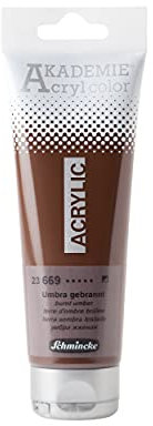 Schmincke - AKADEMIE Acryl color, Umbra gebrannt in 120 ml-Tube, 23669012, feine Künstler-Acrylfarbe, brillant, hoch lichtecht und kadmiumfrei, für Acrylmalerei, Mixed Media
