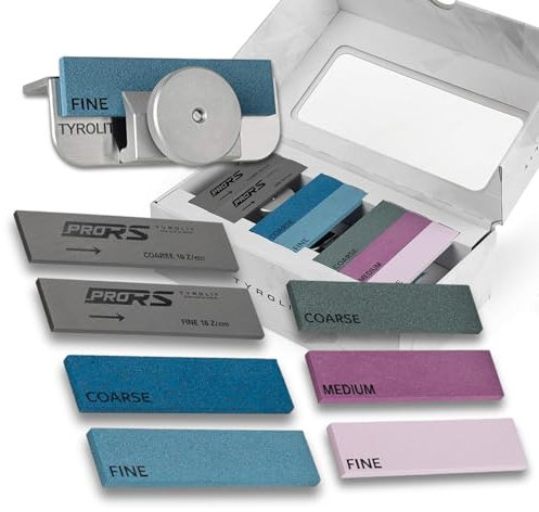 Tyrolit Life All in One Ski- und Snowboard Kantenschleiferset (88°) - 10-teiliges Premium Kantentuning Set inkl. Edelstahlwinkel (88 Grad) und verschiedenen Feilen - Für Ski- und Snowboardkanten