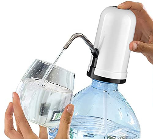 MovilCom® - Dispensador de Agua Fria y Caliente electrico | Dosificador Agua garrafas con 3 adaptadores | Bomba de Agua ​USB Water Dispenser Mod.02