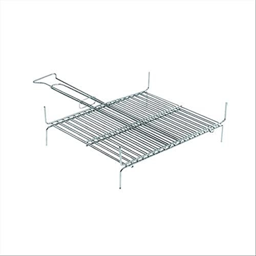 La zappa Graticola per Barbecue, griglia in Acciaio a Barre con Piedini Alta qualità Made in Italy (40 x 45 cm)