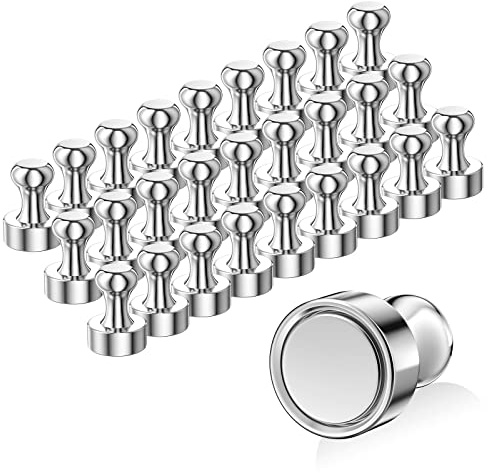 Avesteir 28 Pezzi Magneti Neodimio 12 x 16mm, Magnete Potente con Custodia, Magneti Piccoli, Magneti a Cono, Multiuso Calamite per Lavagna Magnetica, Frigoriferi, Spartiti, Artigianato, Mappe