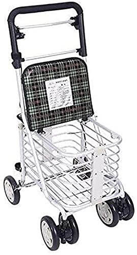 Deambulatore deambulatore deambulatore standard deambulatore deambulatore pieghevole mobilità ausilio per camminare, 4 ruote, sedile regolabile in altezza, piccolo regalo