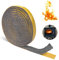Brevanza 2M Cinta Aislante Termica, Junta Puerta Chimenea, Juntas para Chimeneas, Cuerda para Puerta Chimenea, Tira de Sellado Resistente al Calor para Estufa de Leña, Puerta Chimeneas, Tubo de Humo