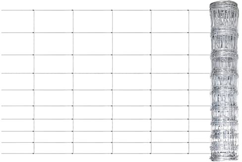 BaraSh Gartenzaun Verzinkter Stahl Silbern 50x1,2 m Metallgitter Maschendrahtzaun Netz Drahtgitter Feinmaschig