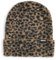 DKNY Damen Beanie Mini Leopard Print Fuzzy Hat Mode-Schal, Truffle, Einheitsgröße