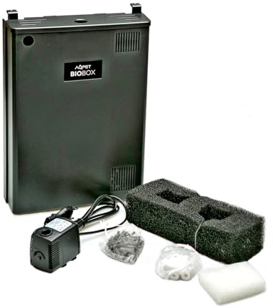 AQPET Filtro Interno Universale per Acquari, Completo di Materiali Filtranti e Pompa da 550 lt/h, Adatto per Acquari Fino a 150 Litri