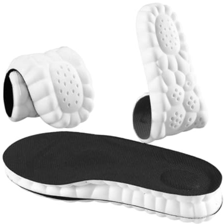 Solette in Memory Foam con Supporto per l'Arco Plantare, Inserti per Scarpe da Ginnastica, Traspiranti e Ammortizzanti, Comode per Ammortizzazione (35-36), Nero