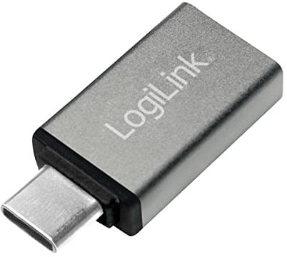 LogiLink AU0042 – USB-C Stecker (USB 3.2 Gen1) Adapter auf USB-A (USB 3.0) Buchse, silber