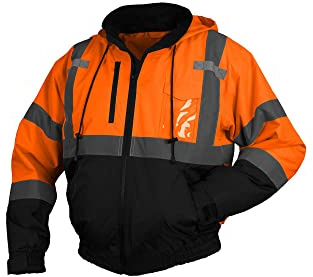 Pyramex RJ31 Series Waterproof Bomber Safety Jacket With Fleece Orange 4X Large