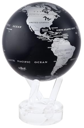 MOVA Self Rotating Globe, Jet Black and Silver Signature (6)