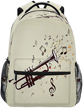 Musique d'art Saxophone Trompette Sac à Dos Cartable pour Enfant Garçons Filles Étudiants Bandoulière Sacs De Voyage pour Femmes Hommes