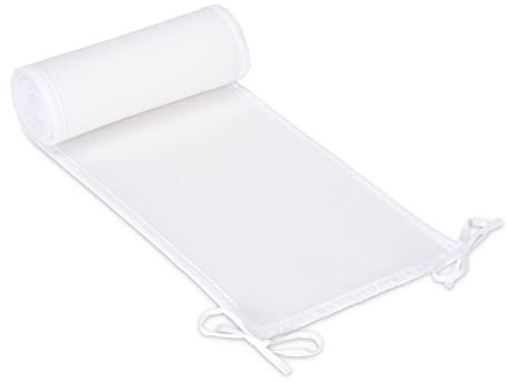 FabiMax Nestchen/Bettumrandung aus atmungsaktivem Netzstoff, 200 cm (55/90/55) - für Beistellbett Boxspring, weiß