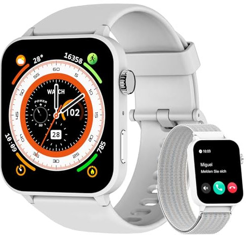 Blackview Smartwatch Herren Damen,1,85'' Fitnessuhr mit Tätigen und Annehmen von Anrufen, Sportuhr,100+ Sportmodi, Schrittzähler Schlafmonitor Herzfrequenz, Smart Watch Fitness Tracker für Android iOS