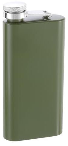 QUARKZMAN Fianco Fiasco per Liquore 5oz/140ml Acciaio Inossidabile Perdita Prova Bere Fiaschetta per Campeggio Escursionismo Attività Esterna, Verde