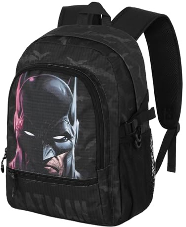 Karactermania Batman Face-Zaino Fight FAN 2.2, Nero, 31 x 44 cm, Capacità 24 L