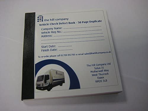 4 x 50 Page Duplicate Vehicle Check & Defect Report Book