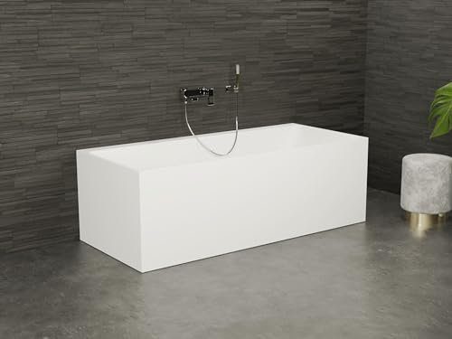 SPALINA Cobalt - Bañera Semi-exenta Mural L. 170 x l. 75 cm