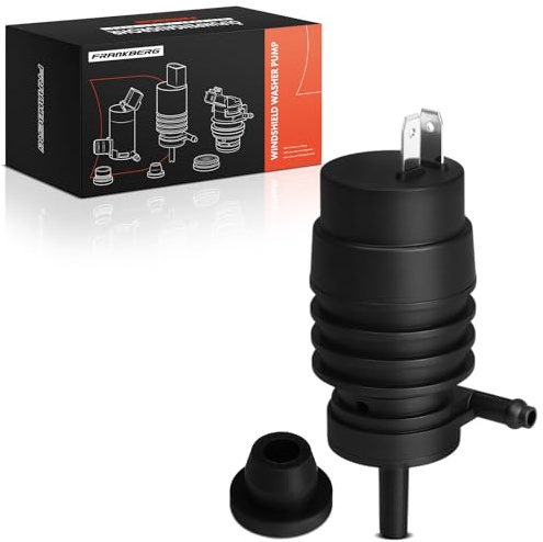 Frankberg Pompa lavavetri Pompa acqua lavaggio Pulizia vetri Anteriore | Compatibile con Transporter IV 70B 70C 70J 70K 7DB 7DC 7DJ 7DK Serie 3 E30 Replace# 61661368589 2-Poli