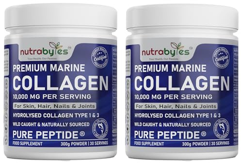 Marine Collagen Powder 10,000mg | Hydrolysed Collagen Peptides Type 1 & 3 | 19 Amino Acids | Skin, Hair, Nails & Joints | Unflavoured | Collagen Supplement for Women & Men | 600g (60 Day Supply) (2)