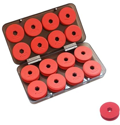 YINGLUOEU 16 Pezzi Bobine da Pesca in Schiuma Bobine di Schiuma confezionate in Scatola di plastica Lenza di Pesca Stoccaggio Bobina di Schiuma di Pesca per Riporre Accessori