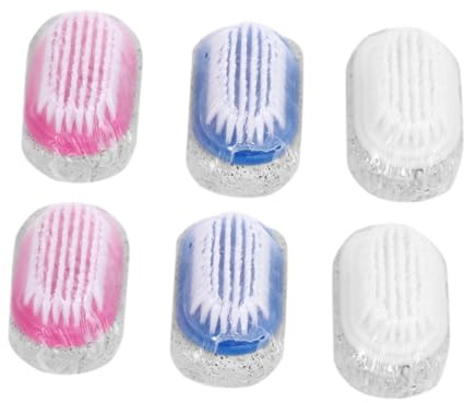 TOPPERFUN 6 Piezas Pómez Doble Cara para Pies Natural Exfoliante Removedor Callos Herramienta Pedicura Profesional Portátil para Ablandar Durezas Color Aleatorio