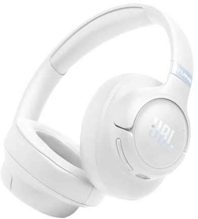 JBL Tune 780 NC, Auriculares circumaurales inalámbricos con cancelación de Ruido adaptativa, Bluetooth 6.0 y 76 Horas de batería, Google Fast Pair, Microsoft Swift Pair, Blanco