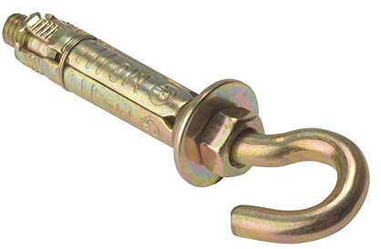 ForgeFix Masonry Anchors - Hook Bolts | M6 | Zinc Yellow Passivated | Bag 10